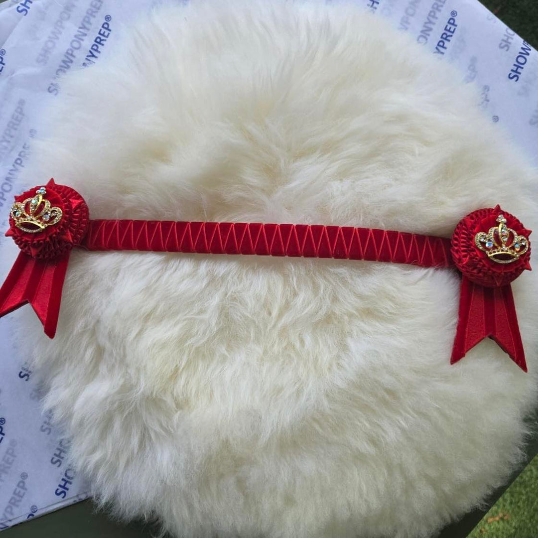 14" Red Velvet Princess Crown Browband