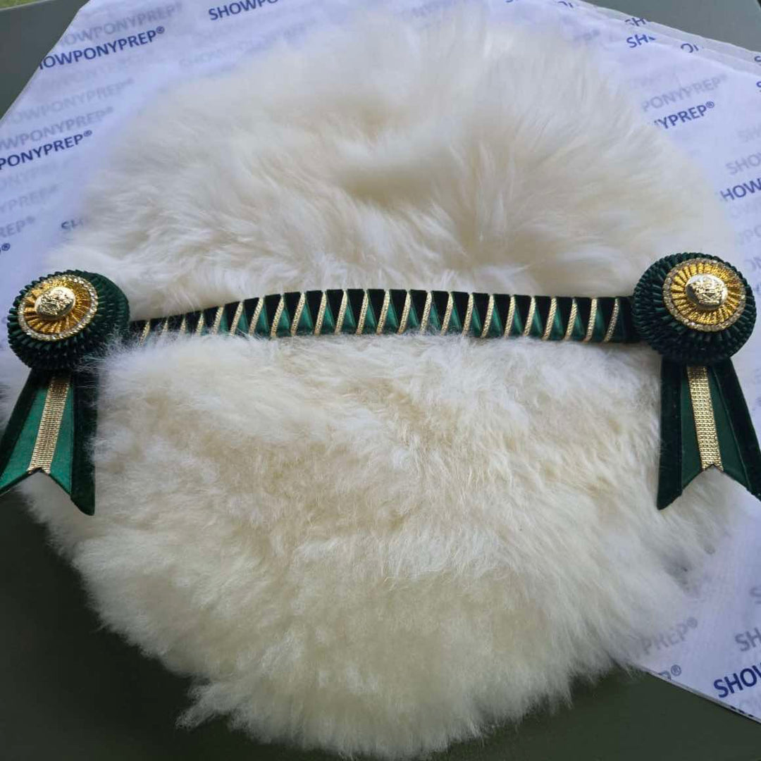 14.5" Green & Gold Browband