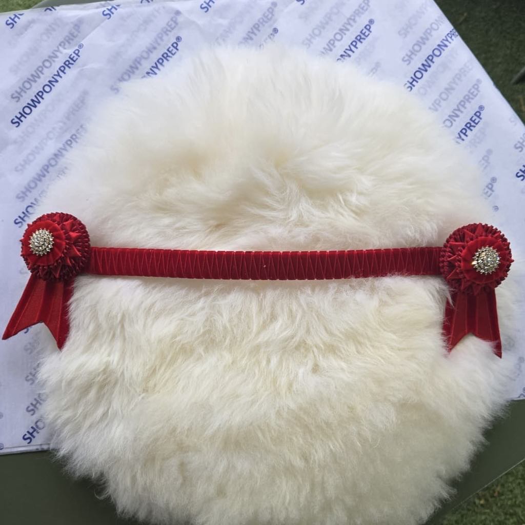 15" Red Velvet Browband