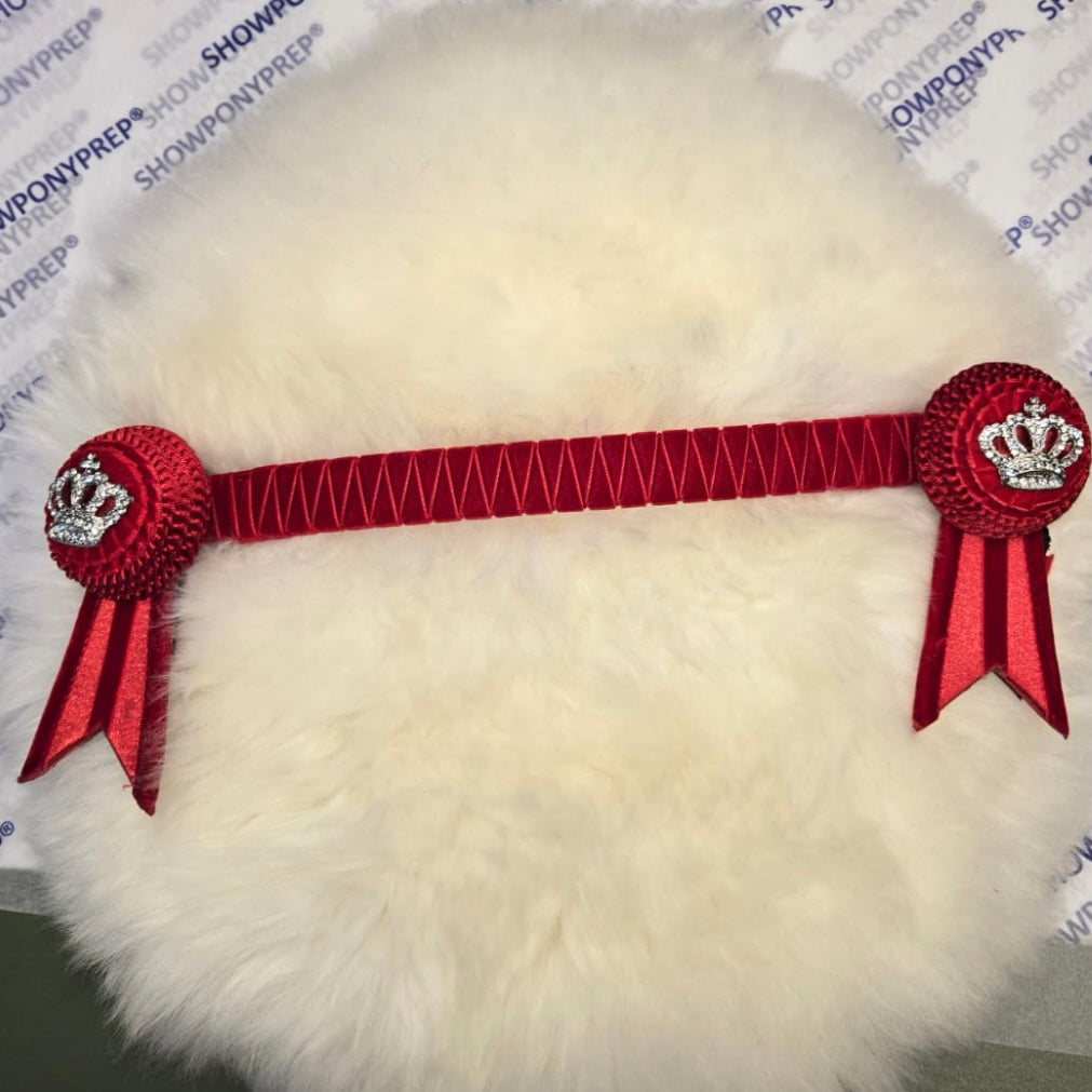 14” Red Velvet Crown Browband