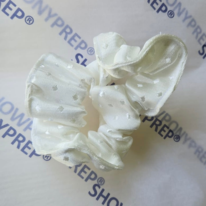 White Scrunchies (To Match Stocks)